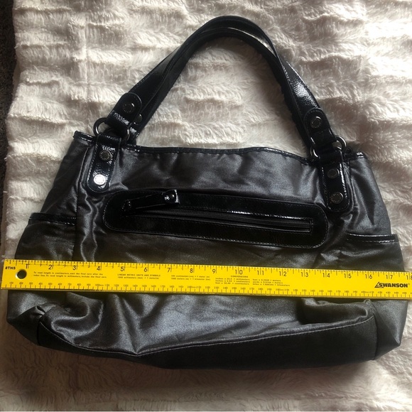 Kenneth Cole Reaction satchel bag metallic look fabric - Picture 5 of 14